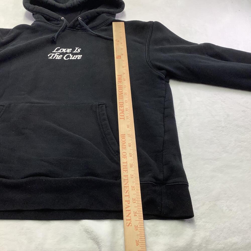 OBEY Hoodie Mens Large Black Love Is The Cure Pullover Fleece Graphic Sweatshirt - Picture 9 of 9